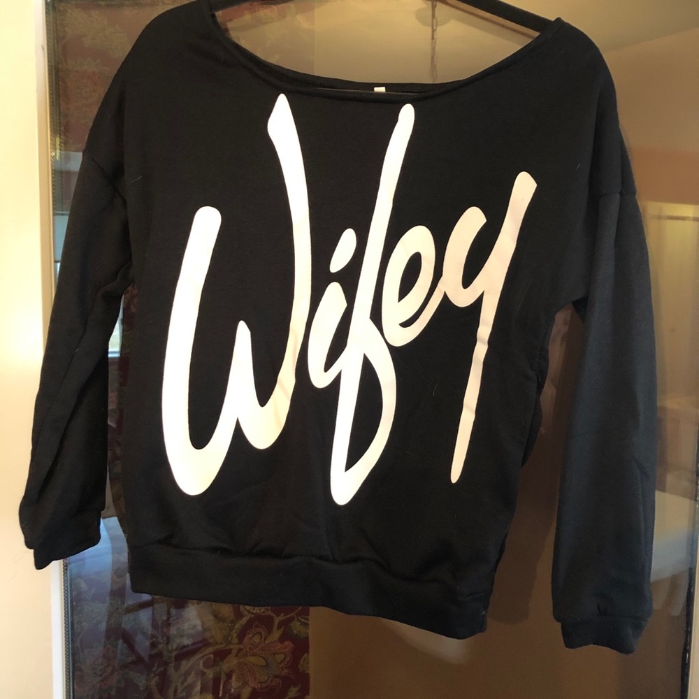Wifey black sweatshirt medium